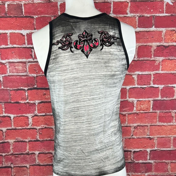 Affliction Men's Graphic Tank Top - Size: Small- Gray / Black - NWT - Picture 7 of 10